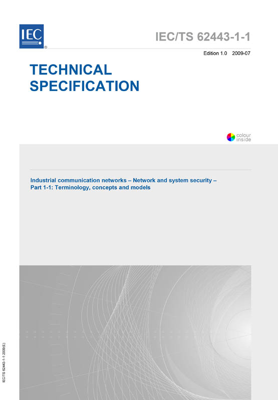 Cover IEC TS 62443-1-1:2009